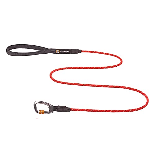 RUFFWEAR Knot-a-Leash, reflektierende Hundeleine aus Seil mit Karabinerhaken, Länge: 1,5 m, Stärke: 7 mm, Red Sumac von RUFFWEAR