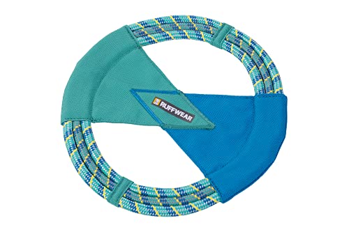 RUFFWEAR Fling-Fetch-Tug Hundespielzeug, Fliegende Scheibe, Einheitsgröße, pazifisches Ringspielzeug, Aurora Teal von RUFFWEAR