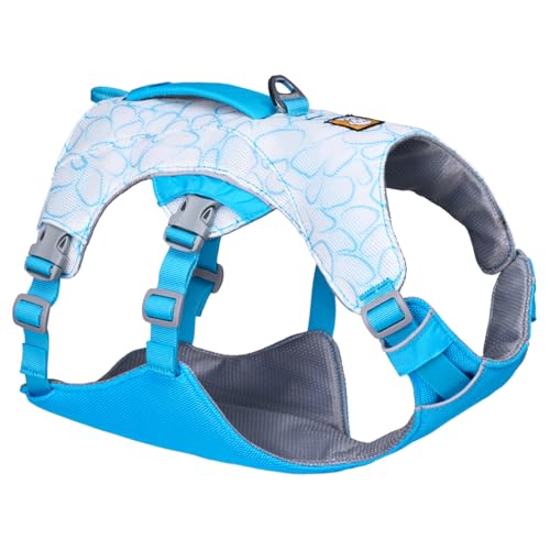 RUFFWEAR Swamp Cooler Hundegeschirr und Griff, leichte Laufausrüstung hält Haustiere bei heißem Wetter kühl, Verstellbar, stark und kühlend, 2 Leinen-Portale, Biolumin Blue (XX Small, 33-43cm) RUFFWEAR Swamp Cooler Hundegeschirr und Griff, leichte Laufausrüstung hält Haustiere bei heißem Wetter kühl, Verstellbar, stark und kühlend, 2 Leinen-Portale, Biolumin Blue (XX Small, 33-43cm) von RUFFWEAR