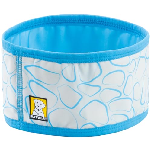RUFFWEAR Swamp Cooler Halsmanschette für Hunde, LSF 50+, waschbar, wendbar, für den täglichen Gebrauch, Kühlung, wiederverwendbar, sofortiges Abkühlgerät für heißes Wetter, Biolumin Blue Größe:M von Ruffwear