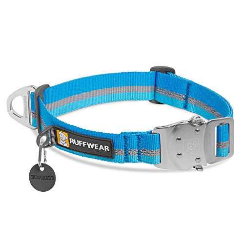 RUFFWEAR Top Rope Hundehalsband, Reflektierendes Halsband mit Metallschnalle für den Täglichen Gebrauch, Dämmerungsblau, 28–36 cm von RUFFWEAR