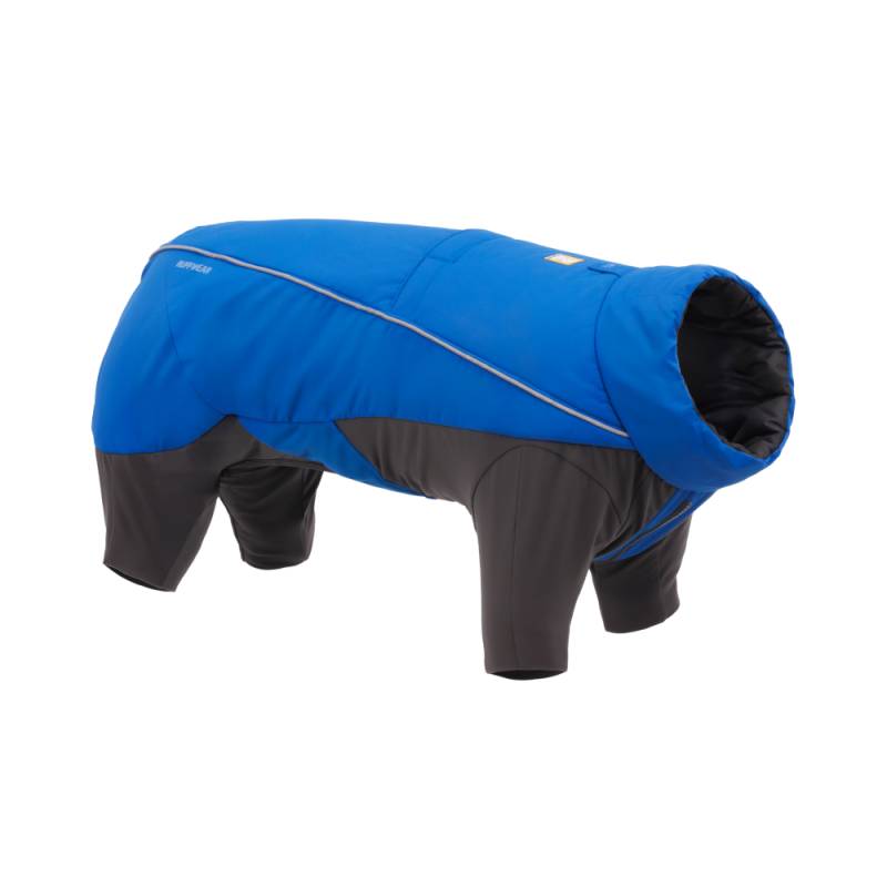 Ruffwear Vert Coverall Hundemantel, Blue Pool - Größe M: 50 - 66 cm Rückenlänge von Ruffwear