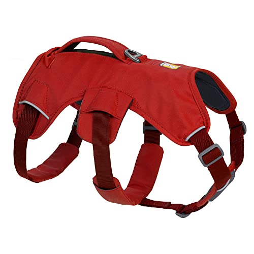 RUFFWEAR Mehrzweck-Hundegeschirr mit Griff, Web Master, verstellbares, Geschirr, 2 Leinenbefestigungen, für den täglichen Gebrauch, Red Sumac, XXS von RUFFWEAR