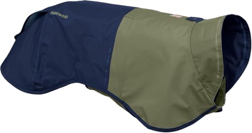 RUFFWEAR Sun Shower Regenponcho, Leichter wasserdichter Regenmantel für Hunde, Größe: Small, Midnight Blue von RUFFWEAR