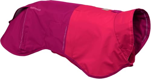 RUFFWEAR Sun Shower Regenponcho, Leichter wasserdichter Regenmantel für Hunde, Größe: XX-Small, Hibiscus Pink von RUFFWEAR