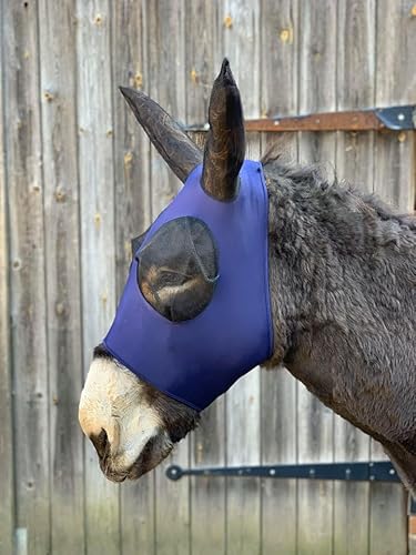 Fliegenmaske mit Ohren zum Überziehen (S - XL) (S, Marineblau) von Ruggles Equestrian
