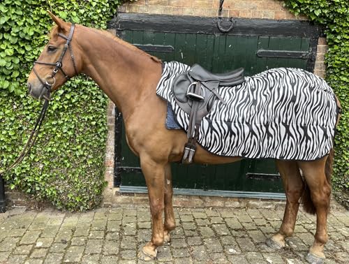Ruggles Ride On Netz-Fliegen-Trainingsdecke für Pferd und Pony, leicht, atmungsaktiv, Fliegenschutz (Zebramuster, klein) von Ruggles