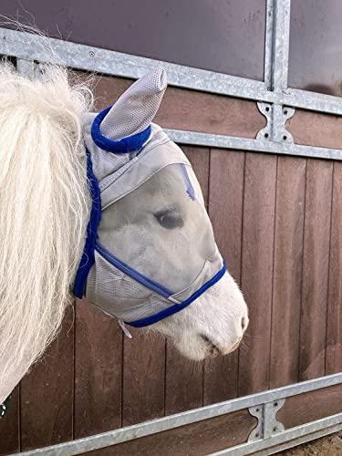Ruggles Shetland Miniatur Abschnitt A Fliegenmaske | Pferd & Pony Augenschutz Mini Small & Large | Fleece gefüttert (Shetland L-Ohne Nase) von Ruggles