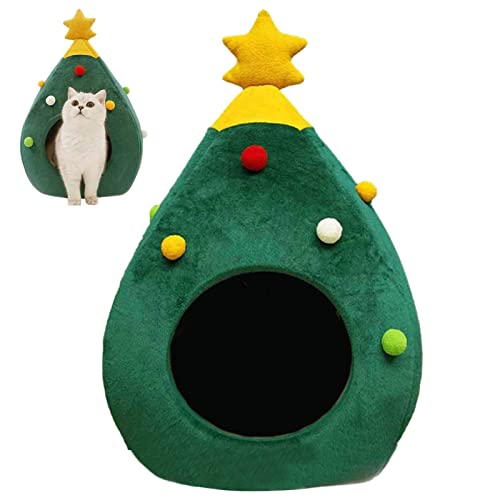 Haustier Weihnachtsbaum Katzenbetten Haus - Katzenhaus-Katzenzelt Höhlenbett, Tragbares Grünes Haustierzelt, Indoor-Hundeweihnachtswärmendes Katzenhaus Für Haustiere - M Haustier Weihnachtsbaum Katzenbetten Haus - Katzenhaus-Katzenzelt Höhlenbett, Tragbares Grünes Haustierzelt, Indoor-Hundeweihnachtswärmendes Katzenhaus Für Haustiere - M von Ruhnjyg