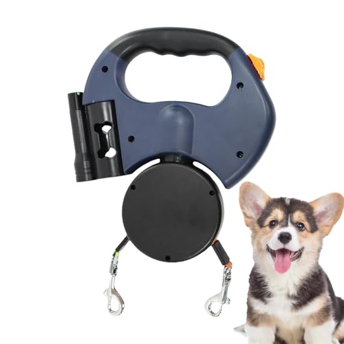 Ruhnjyg 2 einziehbare Hundeseile | abschließbares, ausziehbares Haustierseil, ergonomischer, praktischer Haken, entwirrt sich automatisch, für kleine, mittelgroße und große Hunde Ruhnjyg 2 einziehbare Hundeseile | abschließbares, ausziehbares Haustierseil, ergonomischer, praktischer Haken, entwirrt sich automatisch, für kleine, mittelgroße und große Hunde von Ruhnjyg