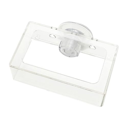 Ruhnjyg Fischfutter-Futterspender | Quadratische Fischschale Becher mit Saugnapf – rotierende Slow Feed Platte, Acryl Futterhalter für Aquarium Ruhnjyg Fischfutter-Futterspender | Quadratische Fischschale Becher mit Saugnapf – rotierende Slow Feed Platte, Acryl Futterhalter für Aquarium von Ruhnjyg