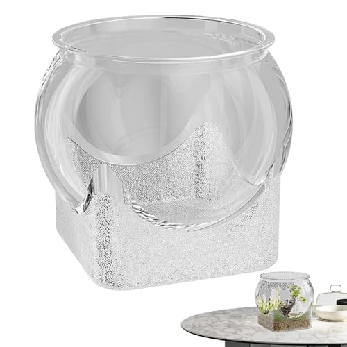 Ruhnjyg Fischglas-Vase, transparent, rund, Terrarienvase, Blumenbehälter für Zuhause, Schlafzimmer, Kinderzimmer, Badezimmer, Schreibtisch, Arbeitsplatz, Wohnheim Ruhnjyg Fischglas-Vase, transparent, rund, Terrarienvase, Blumenbehälter für Zuhause, Schlafzimmer, Kinderzimmer, Badezimmer, Schreibtisch, Arbeitsplatz, Wohnheim von Ruhnjyg