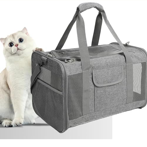 Ruhnjyg Haustiertragetasche Katzentragetasche Hundetragetasche, Faltbare Haustier Rucksack Große Katze Rucksack, Atmungsaktive Katzentasche Ruhnjyg Haustiertragetasche Katzentragetasche Hundetragetasche, Faltbare Haustier Rucksack Große Katze Rucksack, Atmungsaktive Katzentasche von Ruhnjyg