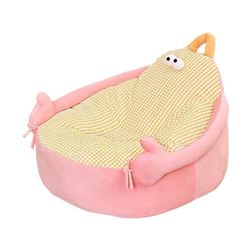 Ruhnjyg Hunde-Couch-Bett | Beruhigendes Bett für Welpen und Kätzchen, Haustierkuscheln, beruhigend, schlafend, wärmend, weiches Nest für Kiste, Innenbereich, Außenbereich, Terrasse, Schlafzimmer von Ruhnjyg