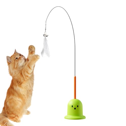 Ruhnjyg Katzenfederstab, Saugnapf, interaktives Spielzeug für Kätzchen, Glocken, Feder, interaktiver Teaser für Indoor-Katzen, beseitigt Langeweile Ruhnjyg Katzenfederstab, Saugnapf, interaktives Spielzeug für Kätzchen, Glocken, Feder, interaktiver Teaser für Indoor-Katzen, beseitigt Langeweile von Ruhnjyg