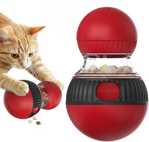 RuiDay Katzenball Feeder Spielzeug, Katzen Futterspender, Katzenleckerli Spielzeug mit Spatzenrufen, Katzen Puzzle Spielzeug, für Indoor-Training Gehirn Stimulation Spielzeug RuiDay Katzenball Feeder Spielzeug, Katzen Futterspender, Katzenleckerli Spielzeug mit Spatzenrufen, Katzen Puzzle Spielzeug, für Indoor-Training Gehirn Stimulation Spielzeug von RuiDay