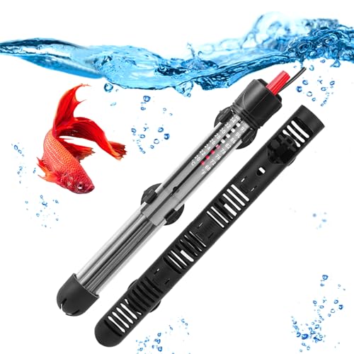 Ruikdly Aquarium Heizung, 200W 30-200L Aquarium Heizstab, Einstellbare Heizstab Aquarium Mit Saugnäpfen, Wasserdichter Thermostat Aquarium Heizer für Fischtanks und Aquarium(220-240V) von Ruikdly