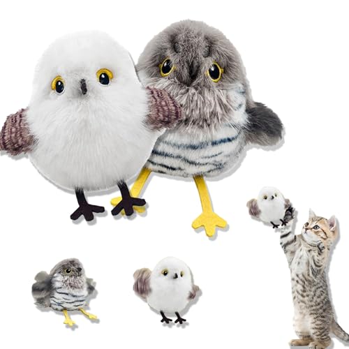 Ruileyou Celerypets Rechargeable Flapping Bird Cat Toy, Cat Bird Toy Flapping Flying, Interactive Cat Toys, Lifelike Chirp Tweet, Three Wing-Flap Modes (A+B) von Ruileyou