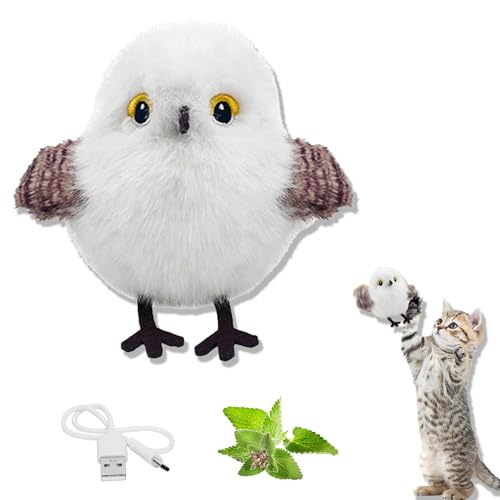 Ruileyou Celerypets Rechargeable Flapping Bird Cat Toy, Cat Bird Toy Flapping Flying, Interactive Cat Toys, Lifelike Chirp Tweet, Three Wing-Flap Modes (B) von Ruileyou