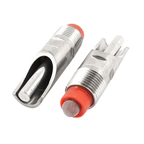 Ruilogod 2 PCS 1 / 2PT Außengewinde Metall Schwein Nippeltränke Waterer Feeder-Silber-Ton Ruilogod 2 PCS 1 / 2PT Außengewinde Metall Schwein Nippeltränke Waterer Feeder-Silber-Ton von Ruilogod