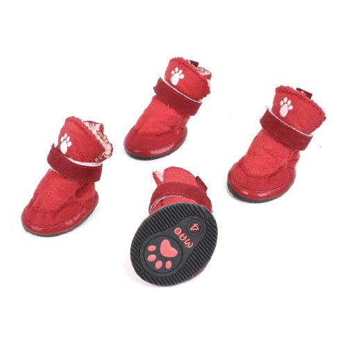Ruilogod 2 Paar rutschfeste Sohle abnehmbarer Verschluss Hund Schuhe Stiefel Größe XS Ruilogod 2 Paar rutschfeste Sohle abnehmbarer Verschluss Hund Schuhe Stiefel Größe XS von Ruilogod