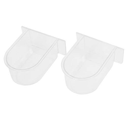 Ruilogod 2 STÜCKE Clear Plastic Fount Trinken Nahrungsmittel-Feeder-Tasse für Haustier Ruilogod 2 STÜCKE Clear Plastic Fount Trinken Nahrungsmittel-Feeder-Tasse für Haustier von Ruilogod