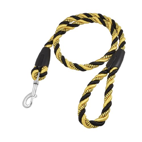 Ruilogod 3.9 ft x 0,6 "Hummerhaken schwarz gelb Twisted Seil Pet Hundeleine Leine Ruilogod 3.9 ft x 0,6 "Hummerhaken schwarz gelb Twisted Seil Pet Hundeleine Leine von Ruilogod