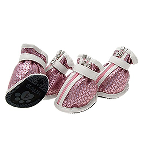 Ruilogod 4# Weiche blendende rosa Schutzstiefel Pet Sport Hundschuhe Ruilogod 4# Weiche blendende rosa Schutzstiefel Pet Sport Hundschuhe von Ruilogod