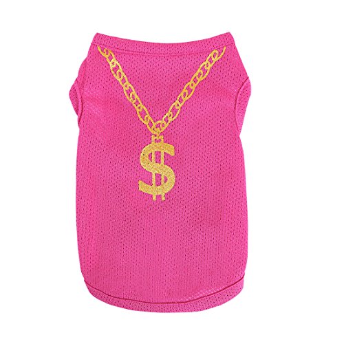 Ruilogod Atmungsaktive Hundehemd Weiche Welpenbekleidung Kostüme Sommer Hund Kleidung Rosa xs von Ruilogod