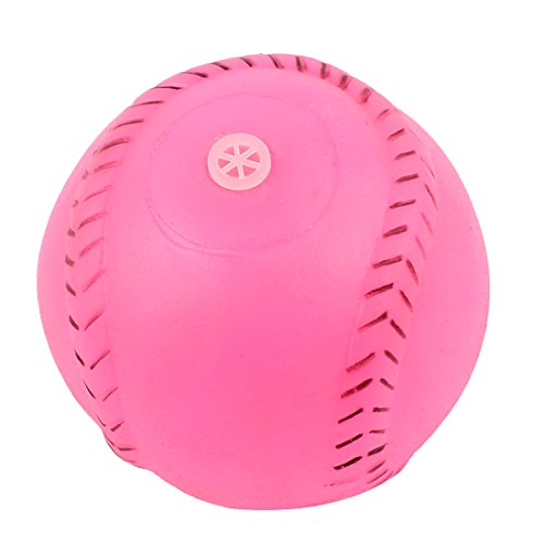 Ruilogod Baseball geformten Haustier Hund Hund Yorkie quietschendes Spielzeug Ball rosa Spielen von Ruilogod