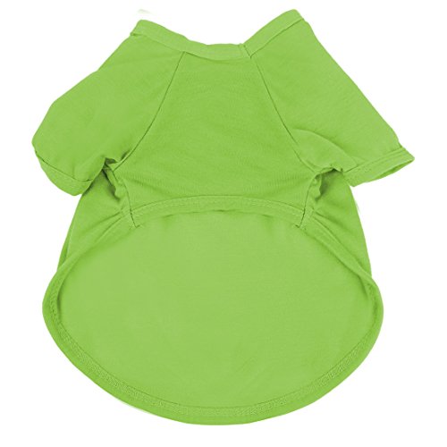 Ruilogod Baumwollmischung Pet Welpen Sommer Freizeit Kurzarm T-Shirt Weste Kleidung Kostüm Größe XS GRÜN Ruilogod Baumwollmischung Pet Welpen Sommer Freizeit Kurzarm T-Shirt Weste Kleidung Kostüm Größe XS GRÜN von Ruilogod