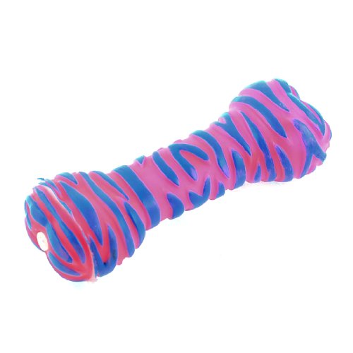Ruilogod Blauer Zebra-Druck-Knochen-Art Training Spiele quietschendes Spielzeug für Hund Ruilogod Blauer Zebra-Druck-Knochen-Art Training Spiele quietschendes Spielzeug für Hund von Ruilogod