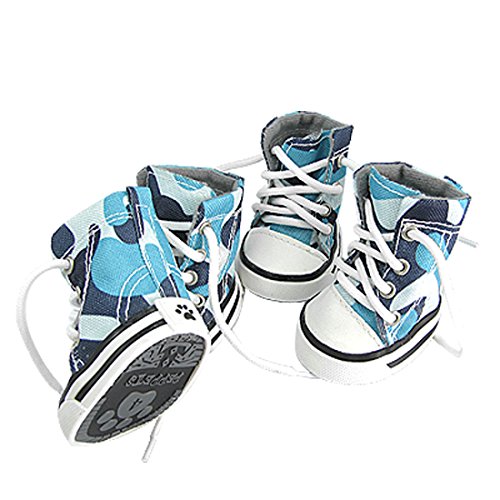 Ruilogod Blue Army Camouflage Print Pet Protective Boot Hundeschuhe Ruilogod Blue Army Camouflage Print Pet Protective Boot Hundeschuhe von Ruilogod