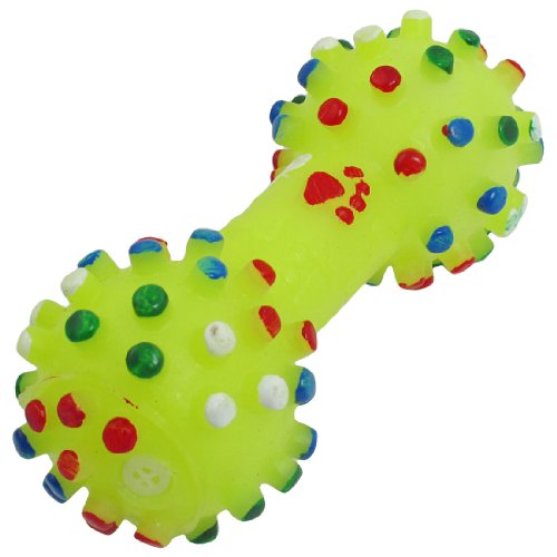 Ruilogod Bunte Dot hantelförmigen Squeeze quietschende Faux-Knochen-Hund Spielzeug von Ruilogod