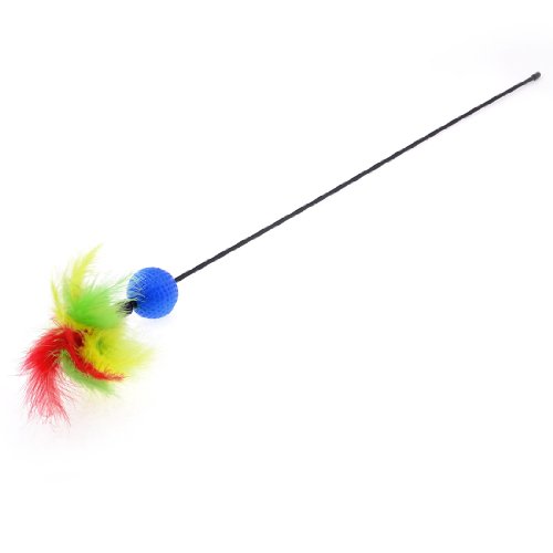 Ruilogod Bunte Faux-Feder-blauer Ball-Seilspiel spielen Spielzeug für Haustier-Kat-Hund Ruilogod Bunte Faux-Feder-blauer Ball-Seilspiel spielen Spielzeug für Haustier-Kat-Hund von Ruilogod