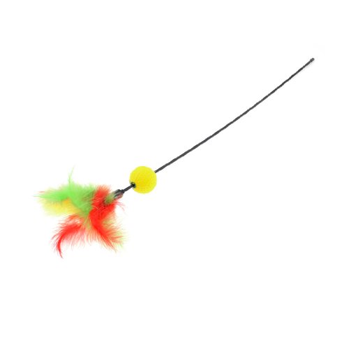 Ruilogod Bunte Faux-Feder-gelbe Kugel-Seilspiele spielen Spielzeug für Haustier Ruilogod Bunte Faux-Feder-gelbe Kugel-Seilspiele spielen Spielzeug für Haustier von Ruilogod
