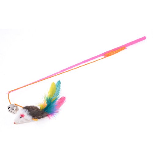 Ruilogod Bunte Feder-Maus baumeln Bell Rosa ROPED Spiel Spielzeug für Haustier Katze Ruilogod Bunte Feder-Maus baumeln Bell Rosa ROPED Spiel Spielzeug für Haustier Katze von Ruilogod