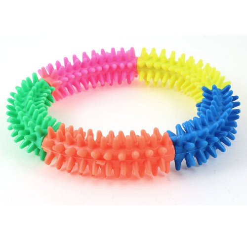 Ruilogod Bunte Vinyl Gummi Kreis geformt Chew Toy 5.9" Dia für Hund Ruilogod Bunte Vinyl Gummi Kreis geformt Chew Toy 5.9" Dia für Hund von Ruilogod