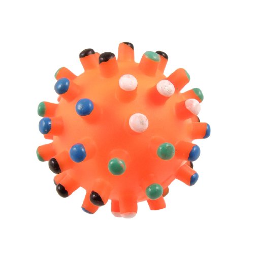 Ruilogod Bunte punktierte orange Kugel quietschende kauen Spielzeug für Hund Ruilogod Bunte punktierte orange Kugel quietschende kauen Spielzeug für Hund von Ruilogod