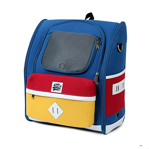 Ruilogod DOGISMILE Comfort Hund Katze Pet Carrier Tragbares für kleine Hunde im Freien Spielraum Wandern Schultertasche Rucksack Blau von Ruilogod