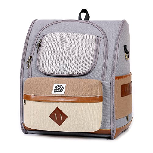 Ruilogod DOGISMILE Comfort Hund Katze Pet Carrier Tragbares für kleine Hunde im Freien Spielraum Wandern Schultertasche Rucksack Grau Ruilogod DOGISMILE Comfort Hund Katze Pet Carrier Tragbares für kleine Hunde im Freien Spielraum Wandern Schultertasche Rucksack Grau von Ruilogod