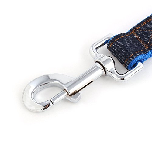 Ruilogod Denim Dog Pet Welpe Schwenkhaken Gehende Z107 Training Seil Leine Gurtband Blau Ruilogod Denim Dog Pet Welpe Schwenkhaken Gehende Z107 Training Seil Leine Gurtband Blau von Ruilogod
