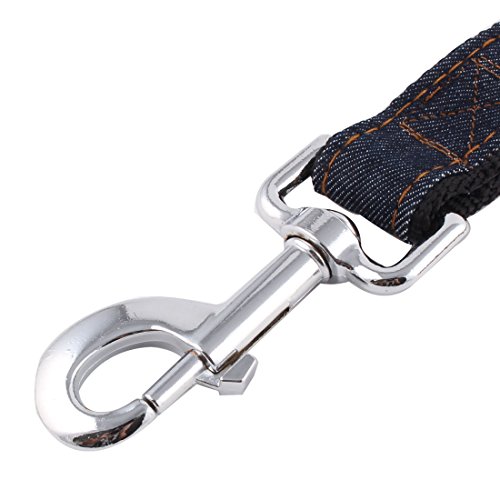 Ruilogod Denim Haustier Hund Schwenkhaken Gehende Z107 Training Seil Leine Strap Schwarz Ruilogod Denim Haustier Hund Schwenkhaken Gehende Z107 Training Seil Leine Strap Schwarz von Ruilogod