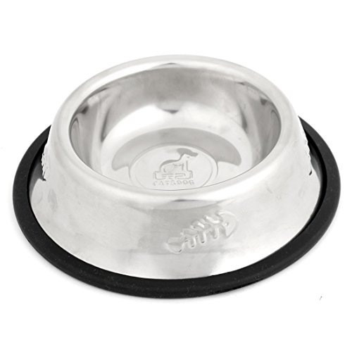 Ruilogod Dog Pet Edelstahl Nonslip Futternapf Essbesteck 1.2" Tiefe Ruilogod Dog Pet Edelstahl Nonslip Futternapf Essbesteck 1.2" Tiefe von Ruilogod