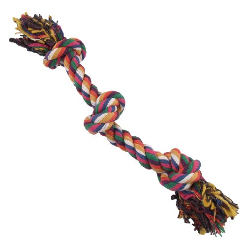 Ruilogod Drei Knoten Geflochtene Bunte Hund Chew Schlepper Seil-Knochen-Spielzeug Ruilogod Drei Knoten Geflochtene Bunte Hund Chew Schlepper Seil-Knochen-Spielzeug von Ruilogod