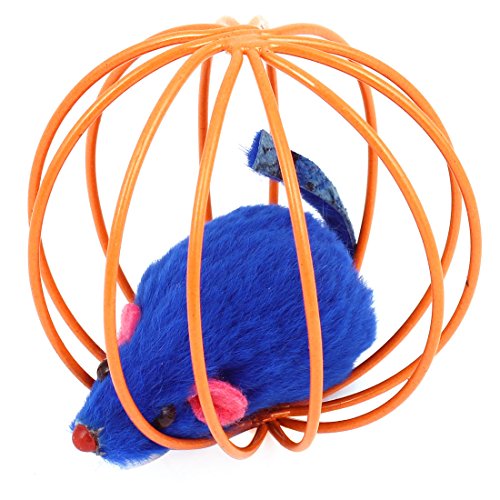 Ruilogod Dunkelblau Maus In Orange Metall-Kugel-Form-Käfig Haustier spielt Spielzeug Ruilogod Dunkelblau Maus In Orange Metall-Kugel-Form-Käfig Haustier spielt Spielzeug von Ruilogod