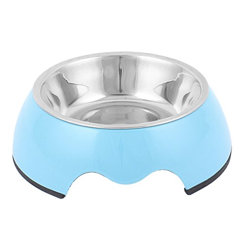Ruilogod Edelstahl Haustier Katze Hund Hund Doggie Teller Essen Fütterung Feeder Schüssel Blau Ruilogod Edelstahl Haustier Katze Hund Hund Doggie Teller Essen Fütterung Feeder Schüssel Blau von Ruilogod