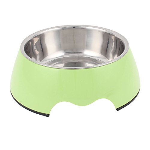 Ruilogod Edelstahl-Haustier-Katzen-Hundehäuschen-Lebensmittel-Wasser-Fütterungs-Feeder-Schüssel grün Ruilogod Edelstahl-Haustier-Katzen-Hundehäuschen-Lebensmittel-Wasser-Fütterungs-Feeder-Schüssel grün von Ruilogod
