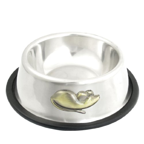 Ruilogod Edelstahl Nicht-Spitze Nonslip Basis Katzen-Haustier Hund Wasser Futternapf 6" Ruilogod Edelstahl Nicht-Spitze Nonslip Basis Katzen-Haustier Hund Wasser Futternapf 6" von Ruilogod
