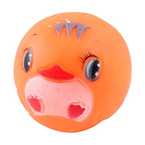 Ruilogod Ente Muster rund Haustier Hund Yorkie Spiele quietschendes Spielzeug Ball orange Ruilogod Ente Muster rund Haustier Hund Yorkie Spiele quietschendes Spielzeug Ball orange von Ruilogod